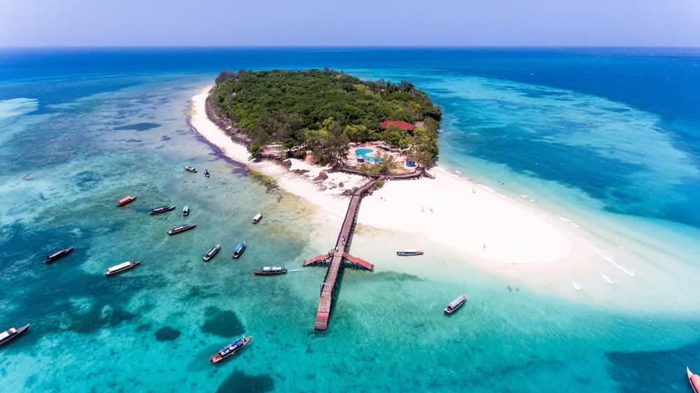 Zanzibar island aerial view
